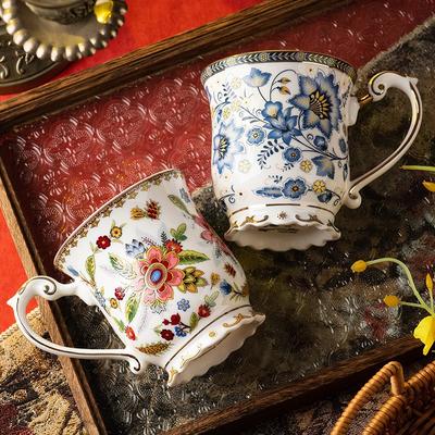 Blue and White Mug Ceramic Water Cup Male and Female Couples Cup Retro Home Drinking Cup Breakfast Cup Coffee Cup