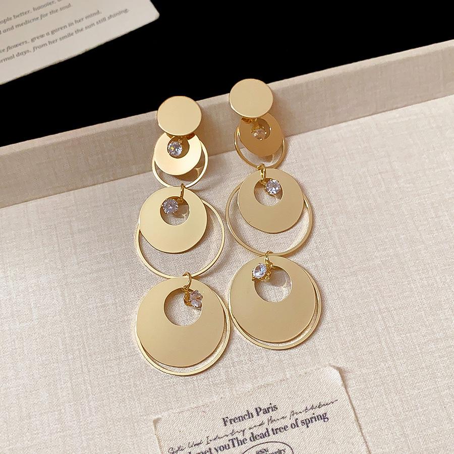 Silver Needle Leopard Heart Bow Geometric Dangle Earrings - Trendy Korean Style for Women