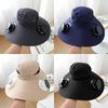 Outdoor Fishing Hat With Solar Usb Charging Fan Male Cooling Hat Sunshade Fishing Hat For Outdoor Riding Hiking Fishing