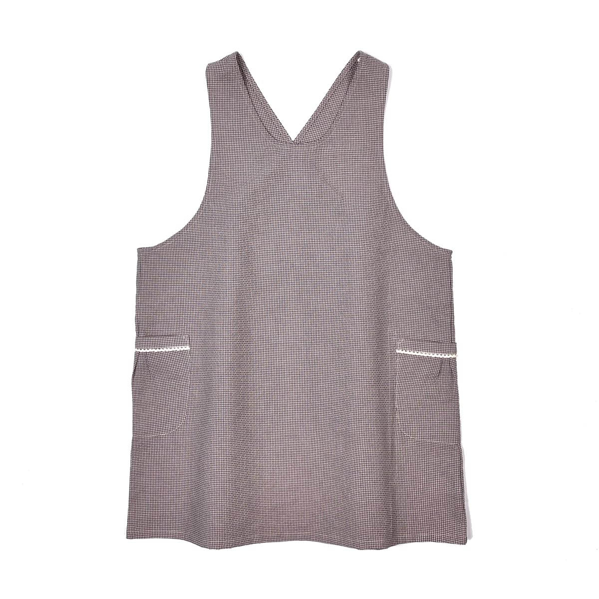 

Apron Ripple Gingham Apron KSA303 Purple [Kusuguru Japan] M-L фиолетовый