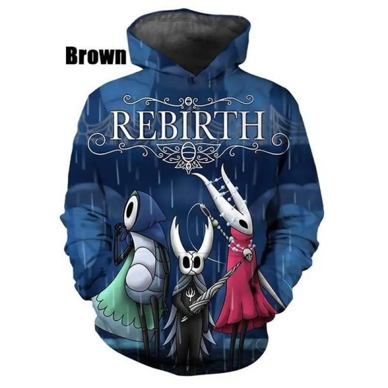 Hollow Knight Hoodie For Men Women Fashion 3D Casual Pullovers Sweatshirts Streetwear Long Sleeve Plus Size Mens Hoodies