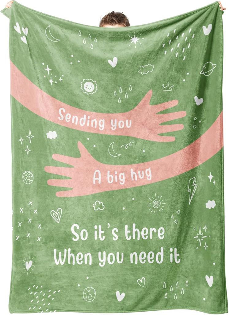 Afterprints Soft Throw Blankets x Healing Hug Blanket Get Well Gifts for Men Women Perfect for Friends Sister Coworkers
