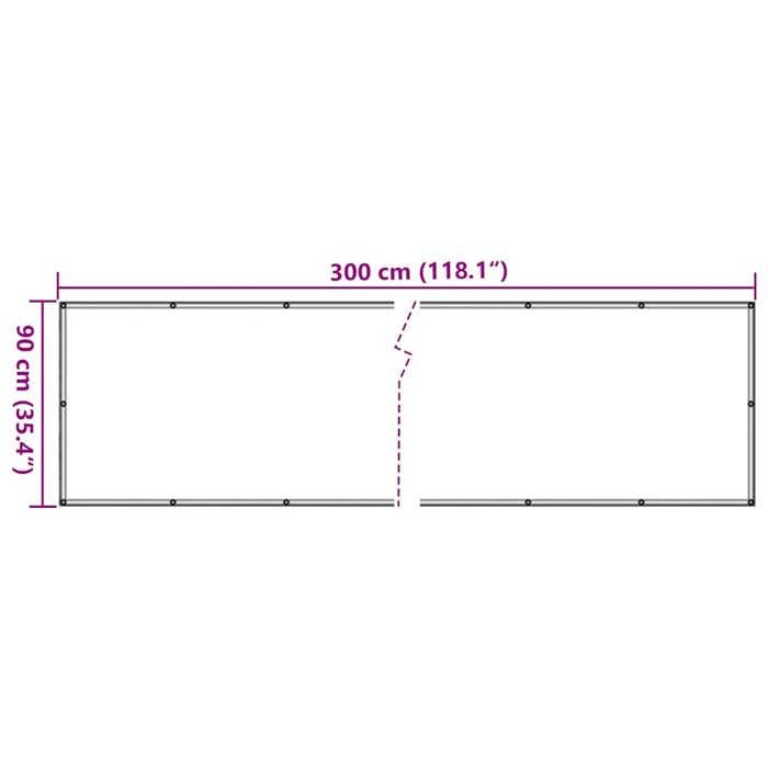 VidaXL Écran d'intimité de balcon crème 300x90 cm PVC, rouleau de clôture, bande de clôture, écran de clôture d'intimité 4005444