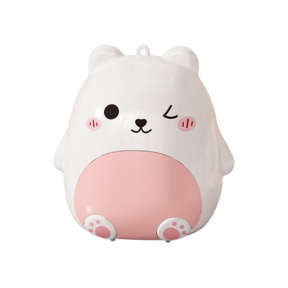 

Sealed Medicine Storage Box 5-Compartment Mini Pill Case Cartoon Bear Pill Box Going Out білий