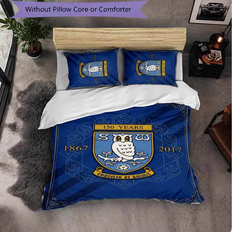 Biancheria da Letto a Tema Sheffield Wednesday Set 3 Pezzi Copripiumino Biancheria da Letto Decorativa Per Camera Adolescenti Decorazione Casa