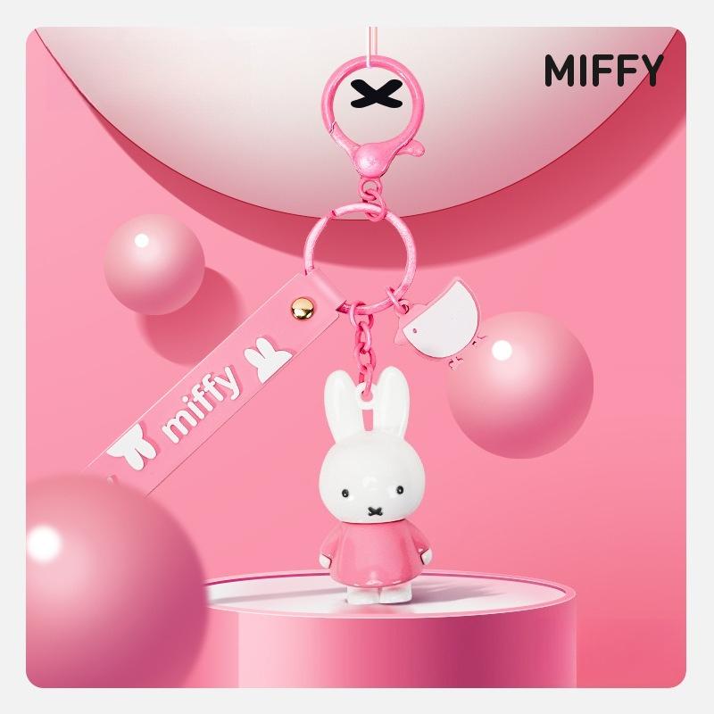 Kawaii Miffy Fairy Tale Series Keychain Pendants Cute Cartoon Student Gifts Schoolbags Pendants Dolls Children's Festival Gifts