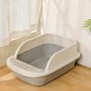 Extra Large Semi Closed Cat Litter Box - Pet Bedpan Potty Toilet, Suitable for Medium Large Cats Rabbits & Small Animals