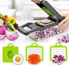 12-in-1 Multifunctional Food Chopper Professional Onion with 7 Blades Vegetable Cutter with Container for Salad Potato Carrot