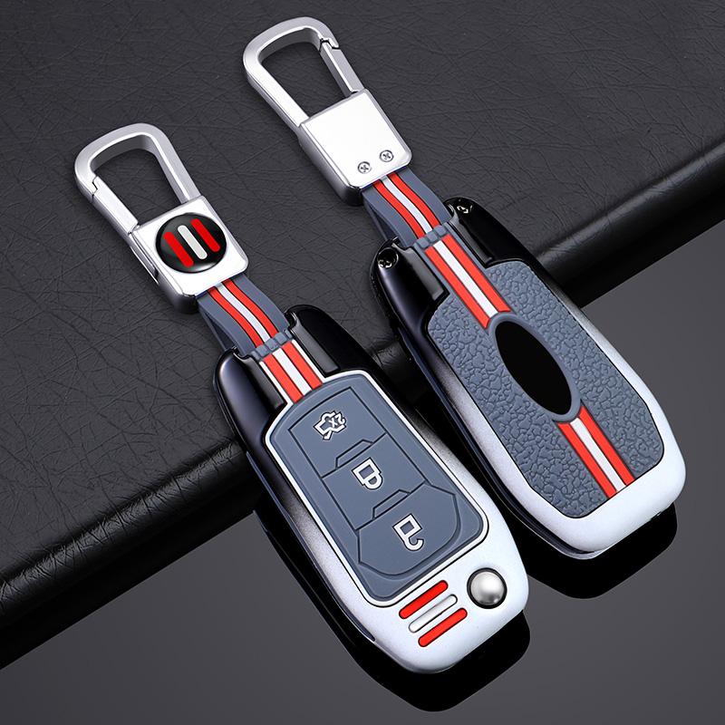 Zinc Alloy Car Remote Key Case Cover For Ford Figo 2017 Mondeo 5 Ecosport Fiesta Mk8 Everest Ranger Fusion Kuga Escort F150