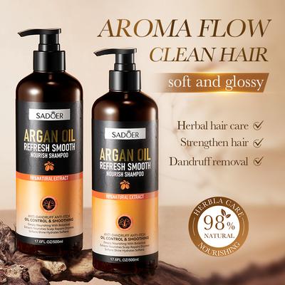 Argan Oil Shampoo 500ml Softening Anti-Dandruff Refreshing Conditioner