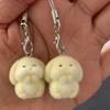 Flocking Mini Dog Phone Hanging Pendant Aesthetic Keychains Women Teddy Keyrings Cute Keychains for Cell Phone Llaveros