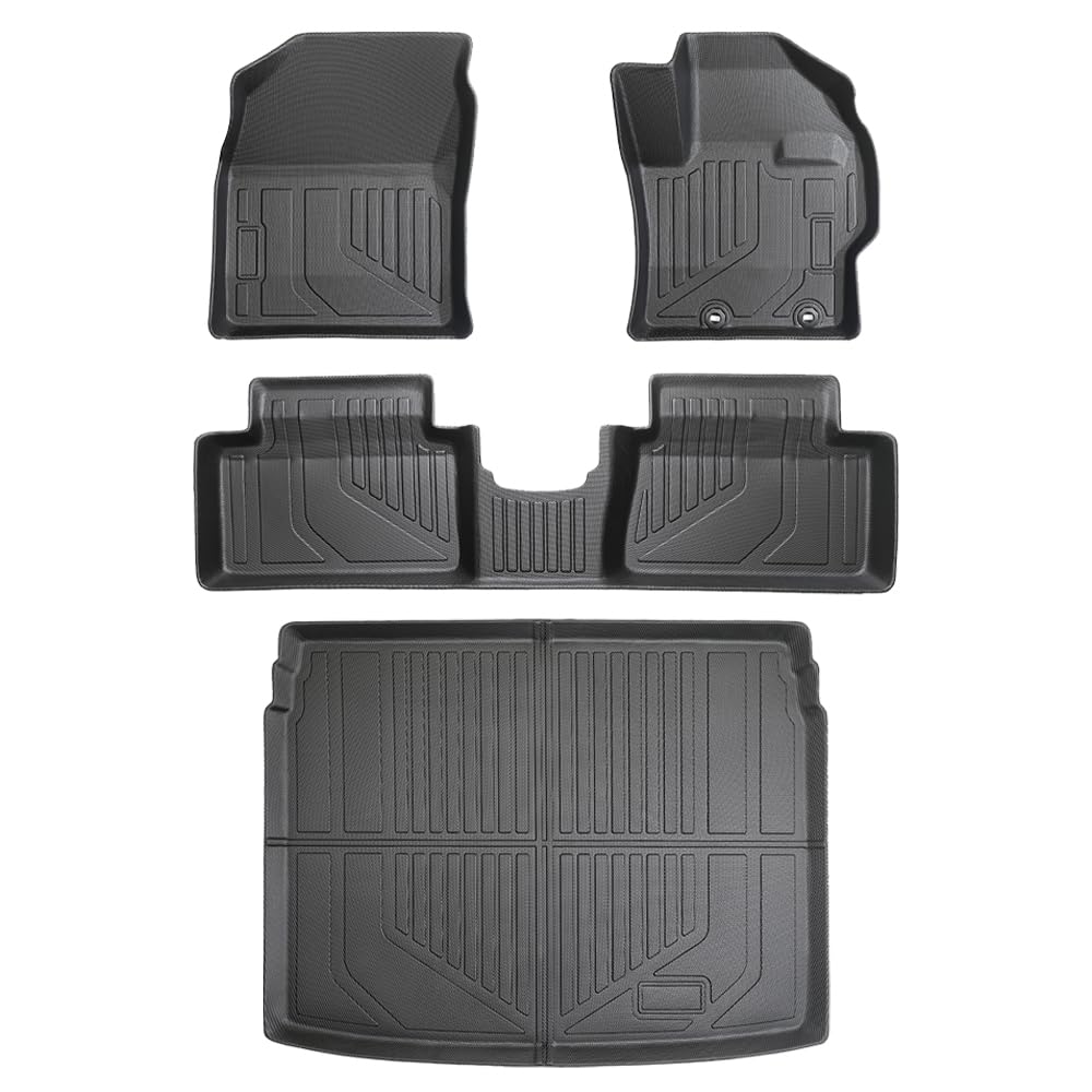 

Energyywing Эксклюзивный 3D комплект ковриков для пола Toyota Yaris Cross с августа 2020 года по настоящее время Передние сиденья 2-й ряд коврик для багажника из ТПЭ антибактериальный TOYOTA чёрный