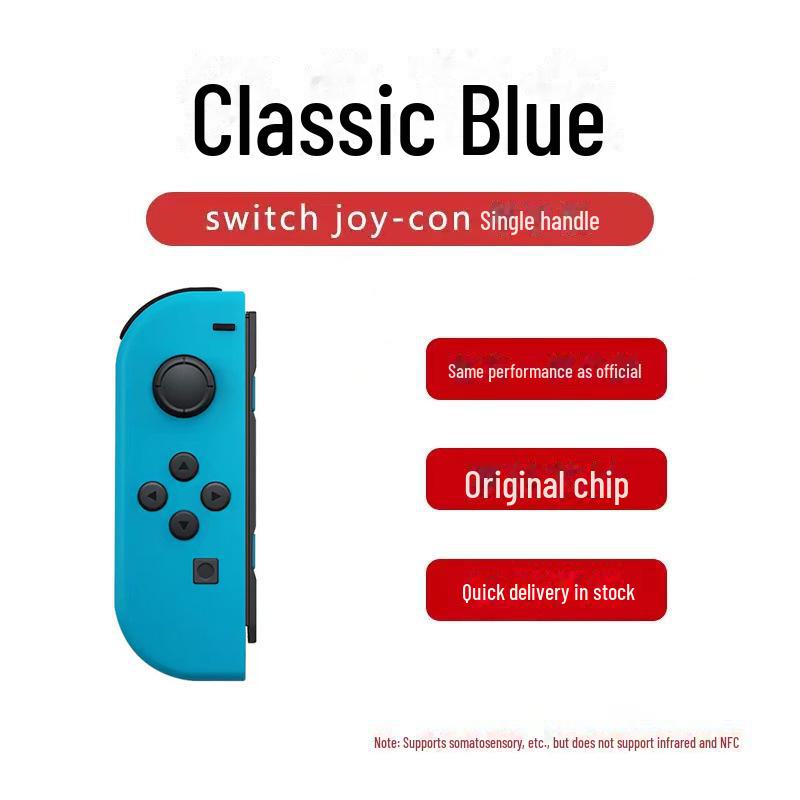 NS Switch JoyCon Bluetooth Controller with Left/Right Handles, Remote Wake-Up, and Hand Strap