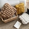 Lamb Wool Cushion Square Hand Woven Solid Color Simple Chair Sofa Bedroom Living Room Cushion Home Decoration Bay Window Cushion
