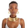 Set di 6 Pezzi Accessori Costume Tribale Nazionale Africano Oro Collo Lungo