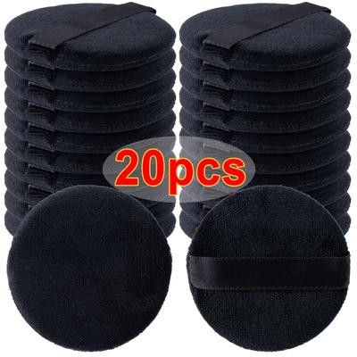 Puff in velluto nero all'ingrosso con scatola spugnette per il trucco uso bagnato asciutto cuscinetto per cipria fissante fard crema BB fondotinta puff per il trucco
