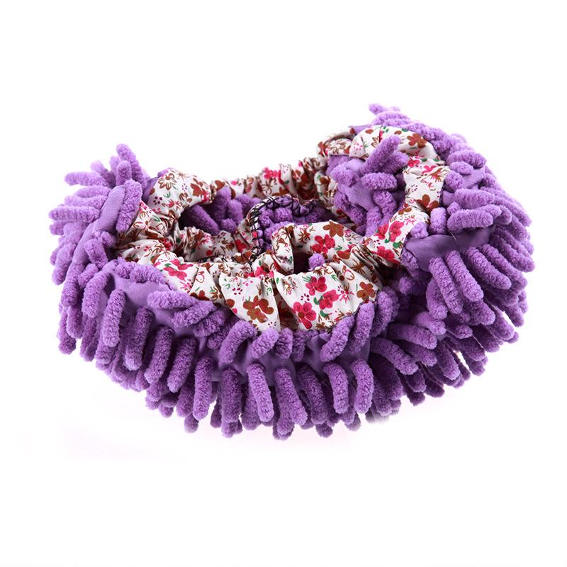 1set Chenille Shoe Cover, Lazy Mopping Shoe Cover, Removable and Washable Floor Cleaning Slippers, Mop Head Cover