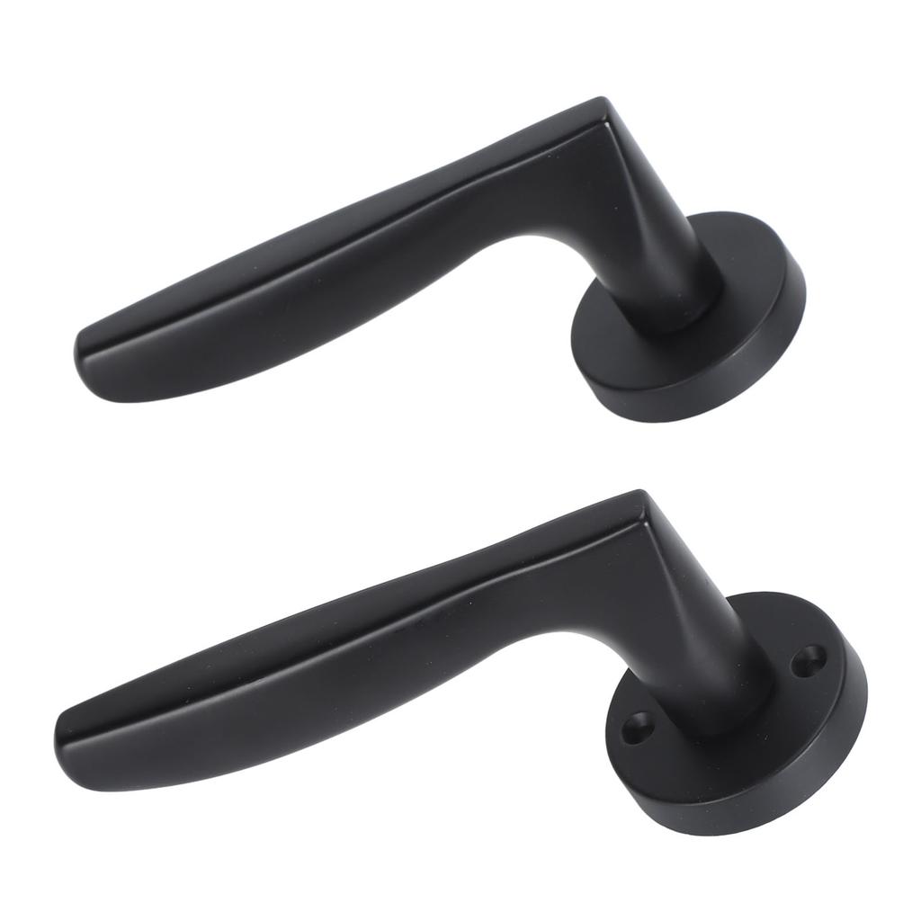 Door Lever Lock Professional Mute Pure Copper Core Elegant Stylish Door Lever Handle Lock for Bedroom Room Office Black