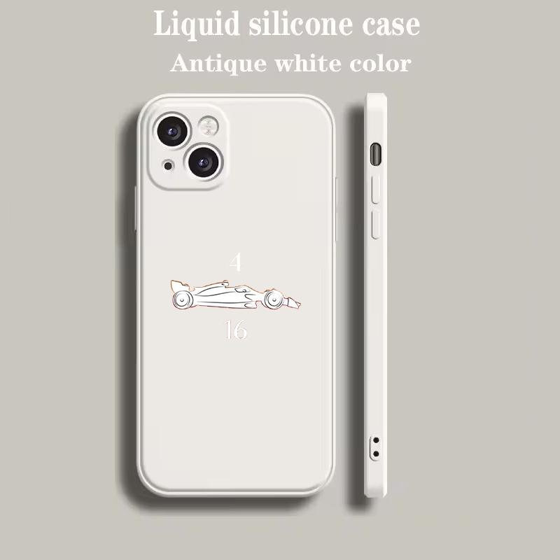 Luxury Color Phone Case For IPhone 18 15 14 13 12 mini 11 Pro Max XS X XR SE 7 8 Plus soft Silicone Beige Cover F1 Number 33