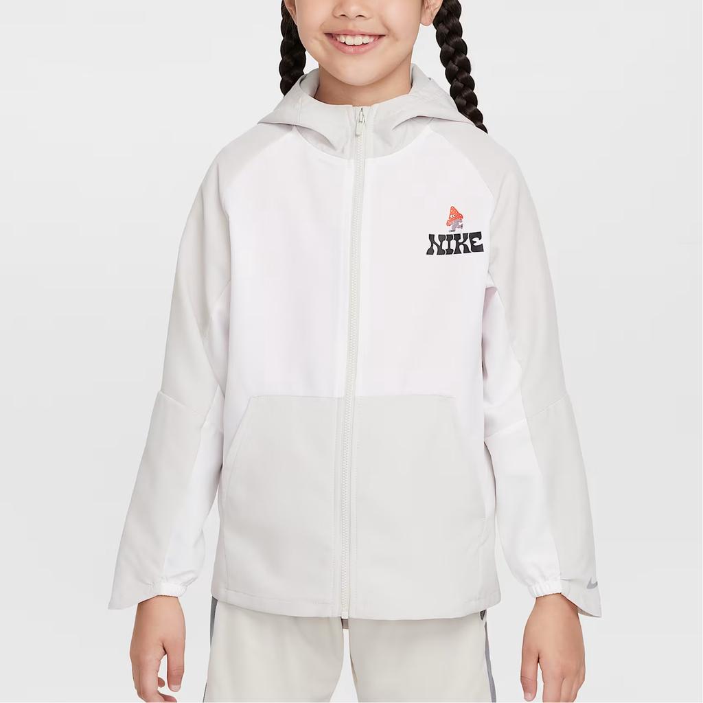 Nike Jacket Ss25 Fashion Comfortable Versatile Hooded Kids Jacket White Gray IH0831-072