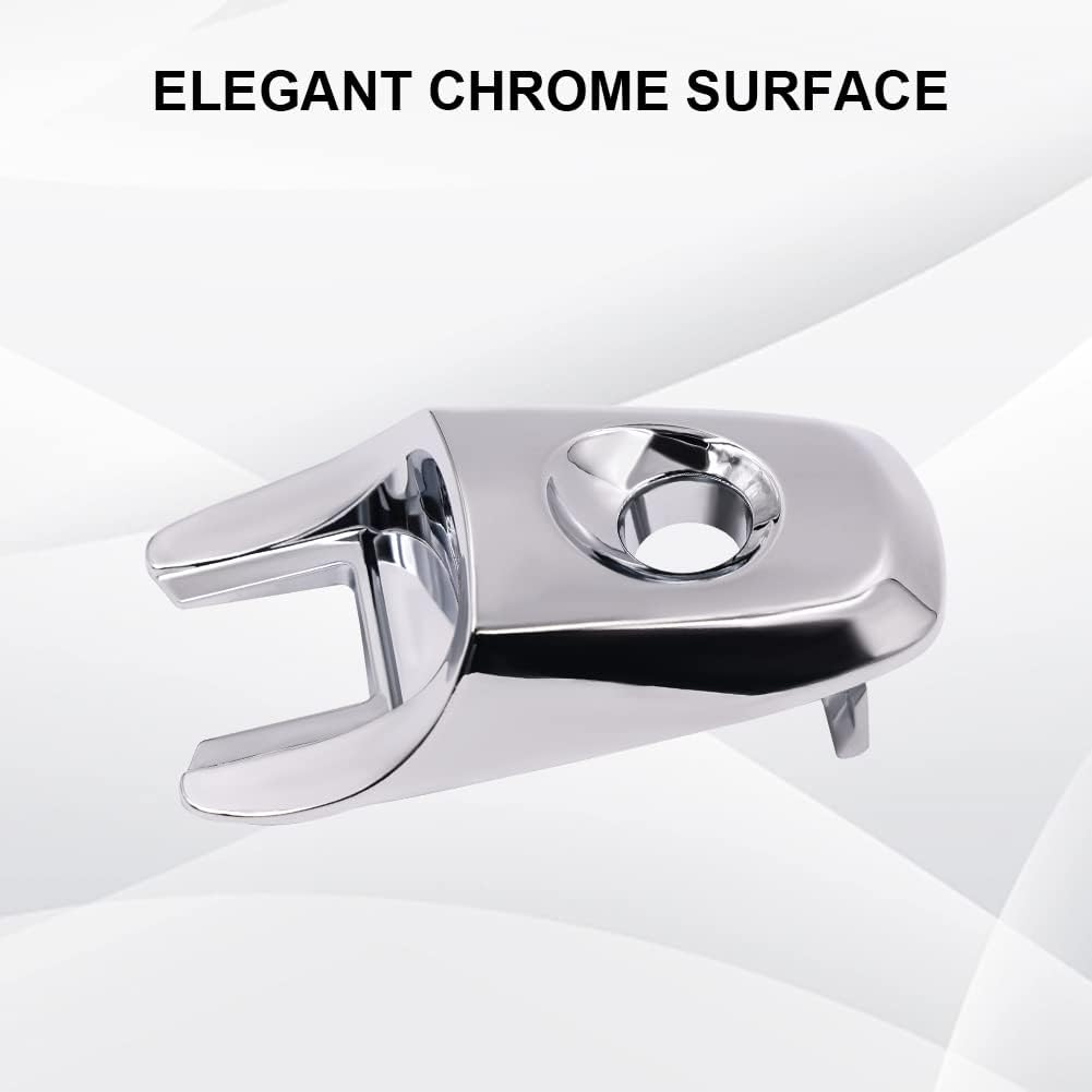 Chrome Door Handle Lock Cylinder Cap Driver Compatible with Ford Lincoln | Edge MKX Explorer 2011-2019 Handle Cover with Keyhole Replacement for