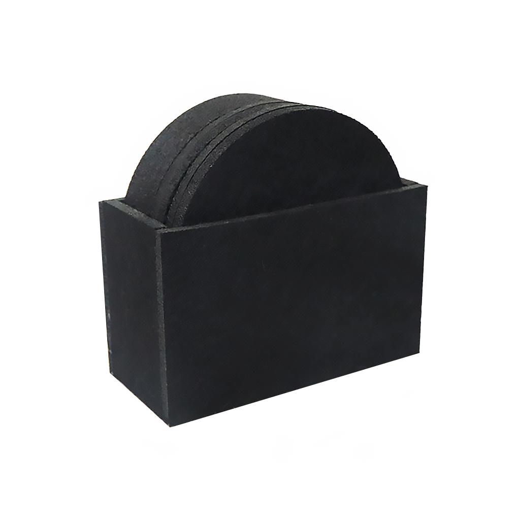 

8 шт. теплоизоляционный коврик для чашки войлочный бытовой подставка под стакан круглый стол чёрный