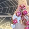 Colorful Bowknot Bead Jewelry for Mobile Phone Hanger, Girls' Couple Bead Jewelry, Bag Hanger, Car Keychain