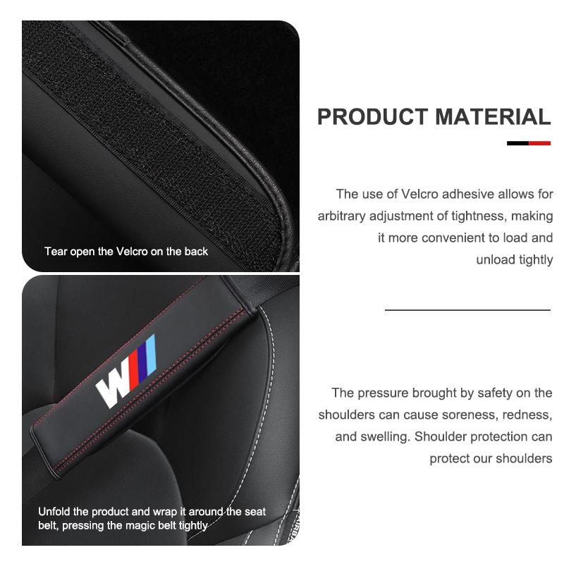 2025 Hot Leather Car Seat Safety Belt Shoulder Protection Padding For BMW E30 E34 E36 E39 E46 E52 E53 E60 E61 E62 E70 E71 E83