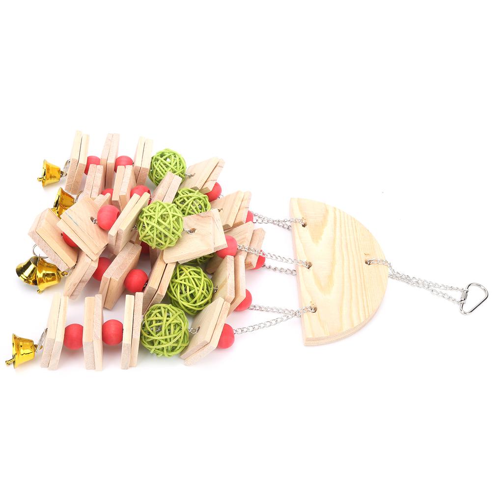 Papageien Kauspielzeug Papageien Baustein Nage Schnur mit Rattanbällen und bunten Perlen