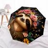1 PC Automatic Folding Umbrella - Sloth Pattern, Portable & Foldable Design with 8 Ribs, Christmas Birthday Gifts