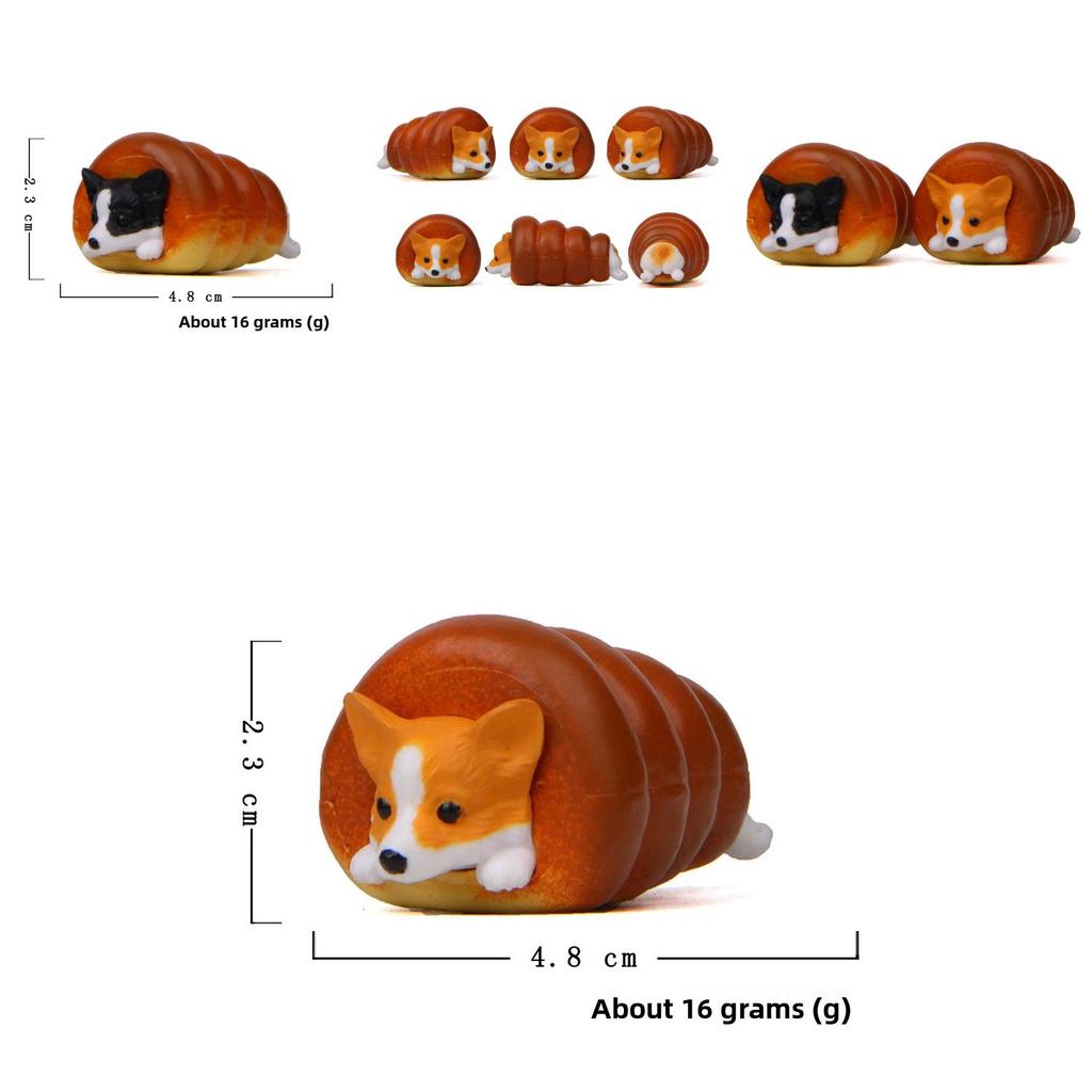 Japanese Style Cartoon Donut Corgi And Husky Collectible Pvc Figures For Collectors And Decor