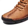 Men's Plus Size Handmade Leather Moccasins - New Spring Fashion Lace-up Casual Shoes