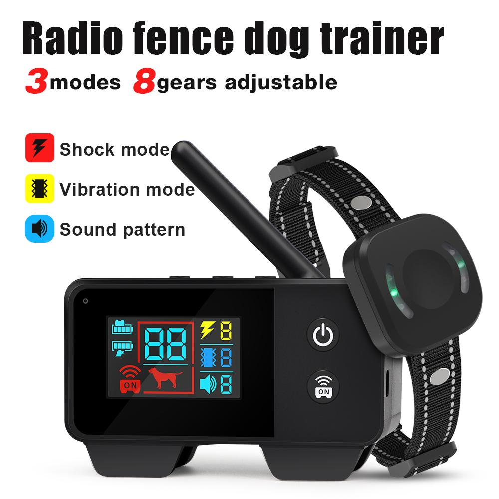 480M Wireless Electronic Dog Fence Smart Dog Training Collar Rechargeable Dog Trainner Electric Remote Control Dog Fence Set EU Plug чёрный