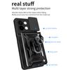 For vivo Y28 4G Case with Slide Camera Lid PC+TPU Kickstand Phone Cover