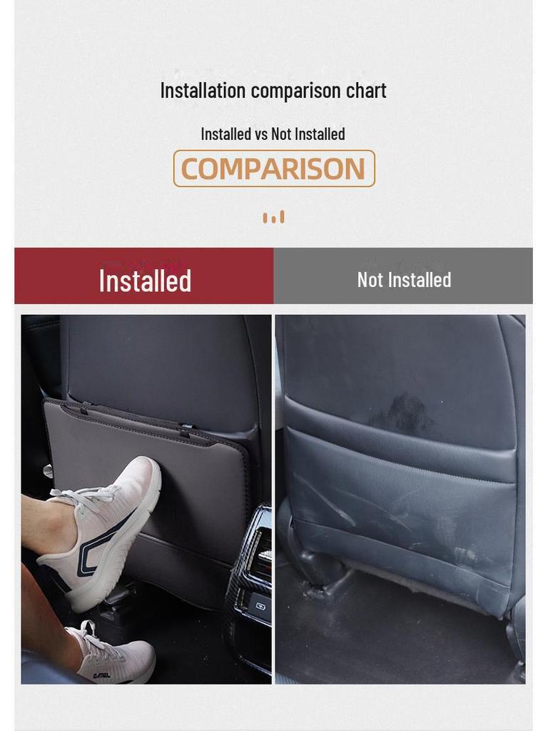 Car Seat Back Protector & Storage Bag - Anti-Kick, Anti-Dirty, Anti-Stepping Pad