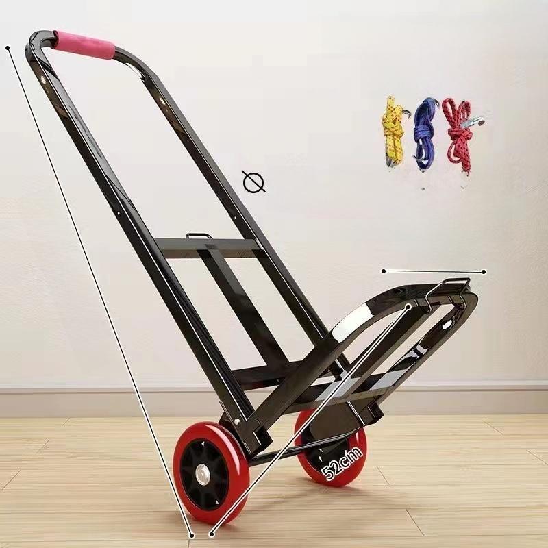 Portable Hand-Pulled op Cart Foldable Cargo very Vehicle Lightweight Household Vegetable Bung Transport Tool