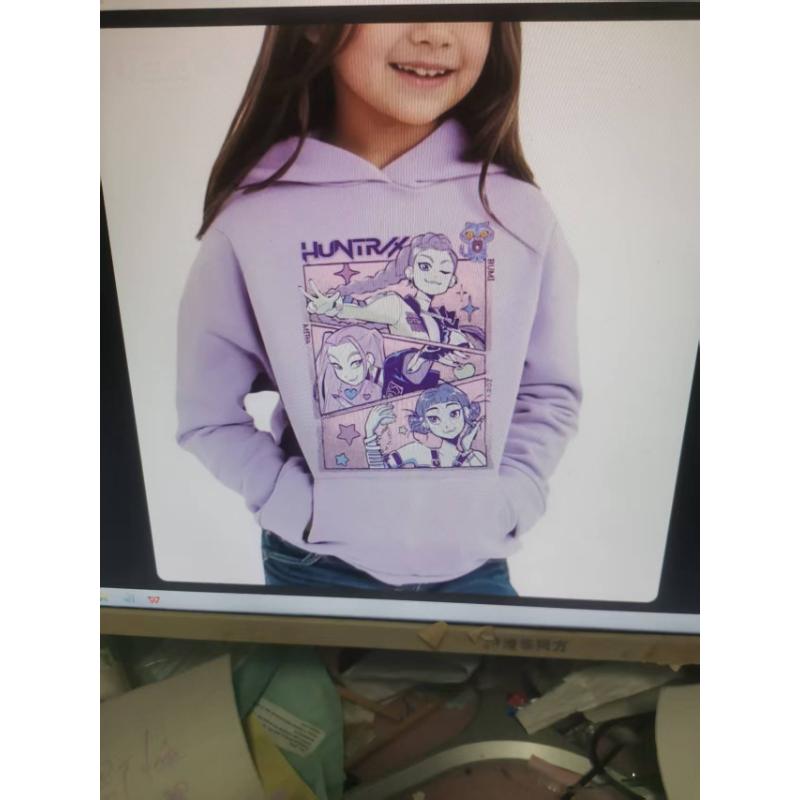 KPop Demon Hunters Hoodies Baby Girl Boy Clothes Fashion Casual Hooded Sweatshirts K-Pop Demon Hunters Pullover Kids Outfits Gif