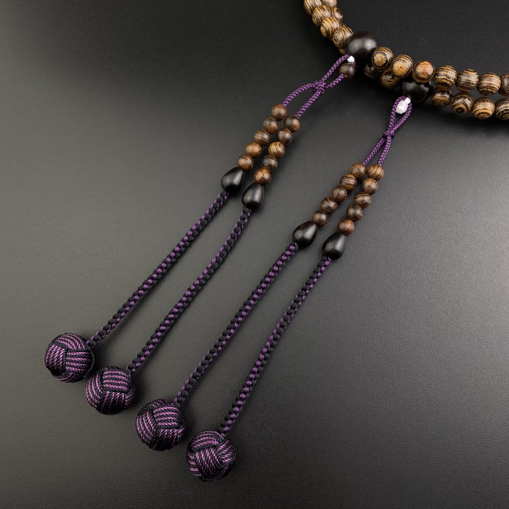 Myorenka Shingon Sect Authentic Prayer Beads for Natural Wooden 108 Divided Ebony Beads Bag Prayer Amulet Prayer Wooden Prayer Amulet Prayer Ancestor