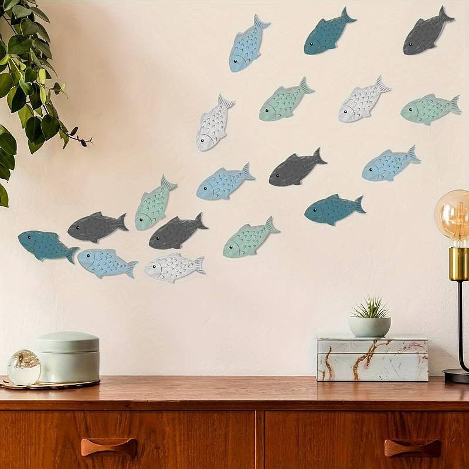 

20x Fish Wall Decor Coastal Nautical Art Beach Themed Room Theme Bathroom Hanging