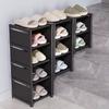 Shoe Organizer Shelf Multi-layer Stackable Dormitory Home Storage Stand DIY Wall Corner Space Saving Adjustable Shoe Organizer