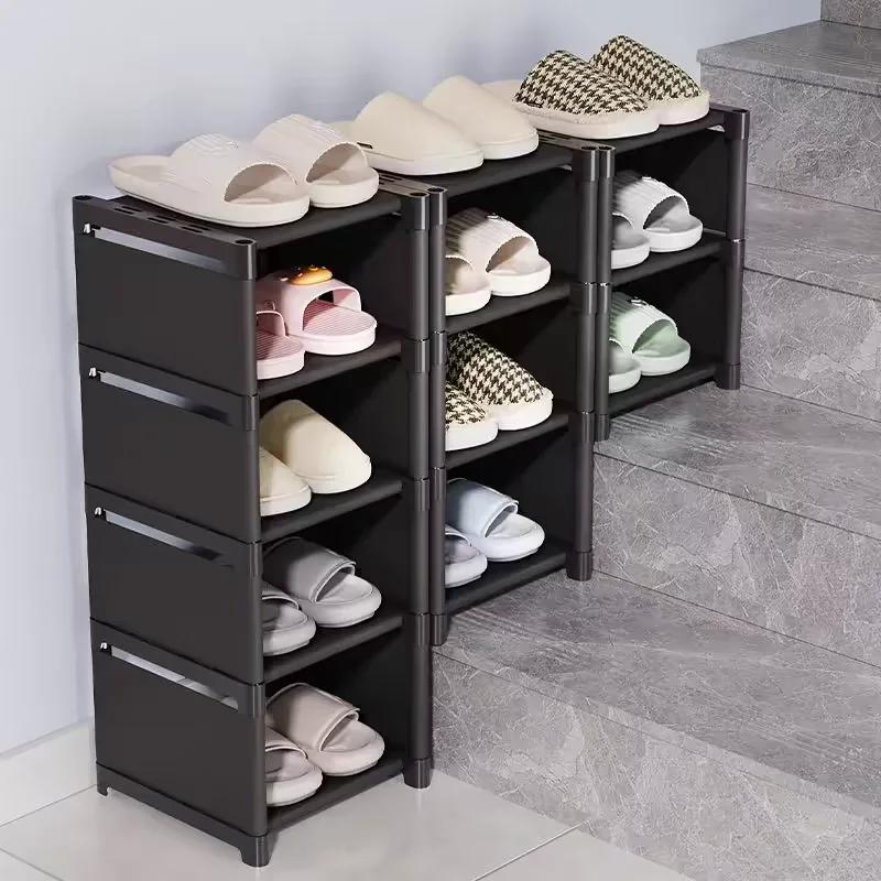 Shoe Organizer Shelf Multi-layer Stackable Dormitory Home Storage Stand DIY Wall Corner Space Saving Adjustable Shoe Organizer