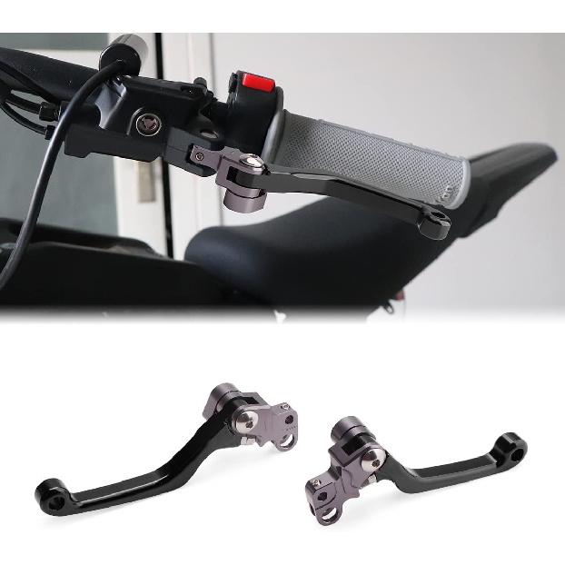Dirt Bike Kupplungshebel, Verstellbarer Bremshebel mit Drehpunkt für Sur Ron Light Bee Segway X260 X160, 6061 Billet Klappbarer linker und rechter Hebel Satz für Sur