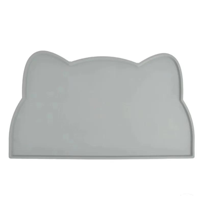 Tapete de silicone para alimentos para animais de estimação, portátil, à prova d'água, à prova de vazamentos, antiderrapante, almofada para tigela, almofada para gatos, cães, itens para animais de estimação, acessórios