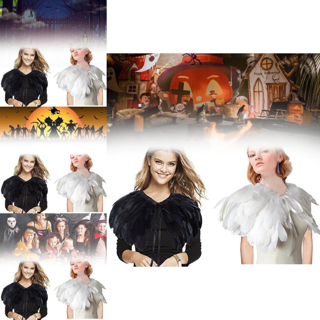 Luxuriöser, langer champagnerfarbener Federschal für Damen, perfekt für Halloween-Kostüme