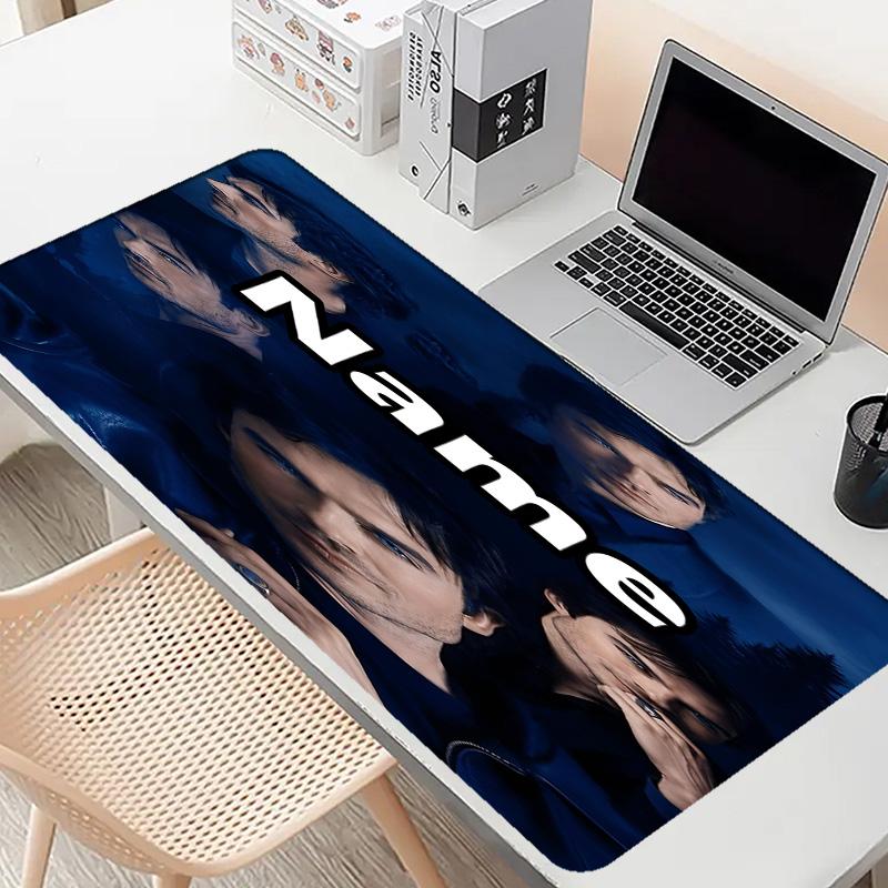 Custom Name Personalized Damon Salvatore Pattern Mousepad, Laptop PC Desk Mat, Decorative Desk Mat for Home Keyboard Pad Gift
