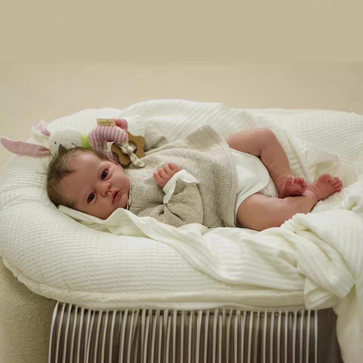 Реалистичная кукла NPK 19 дюймов, ручной работы, с видимыми венами 48 cm cloth body как