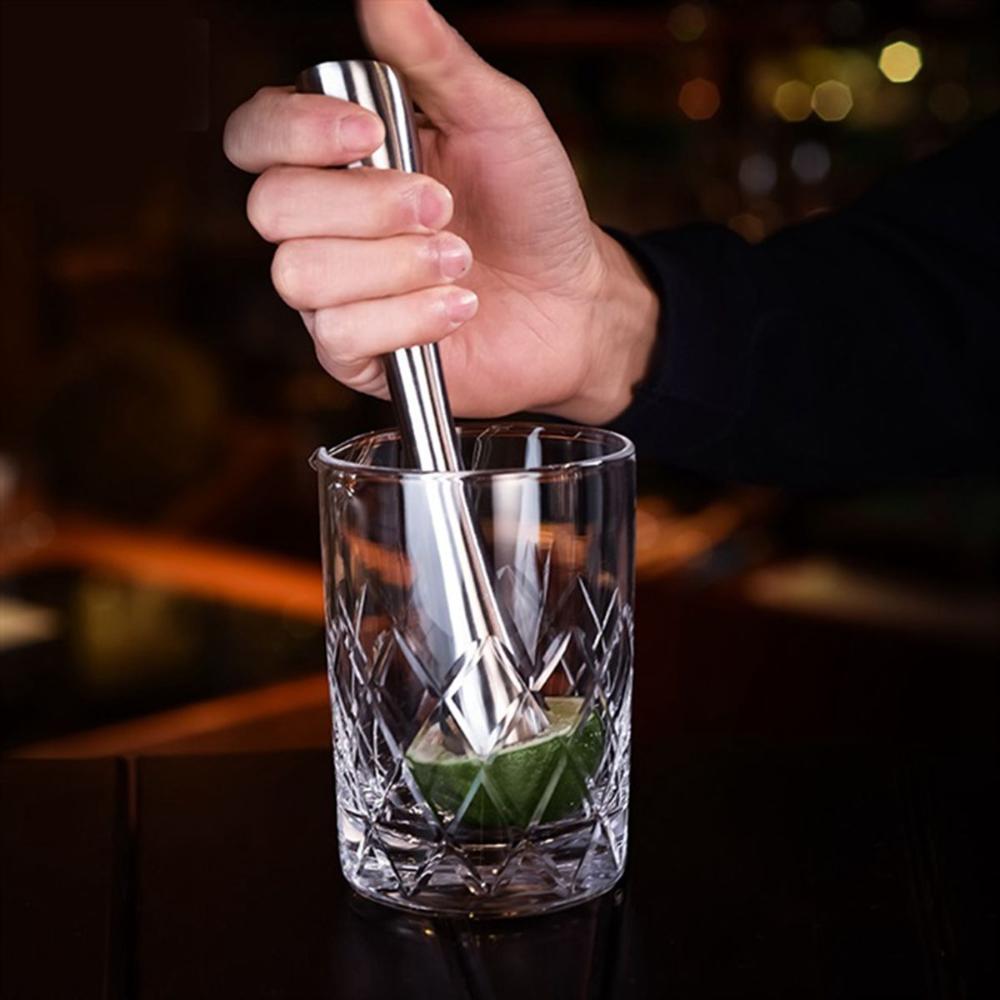 Bar Old Fashioned Masher Stainless Steel Cocktail Mixer Stirrer Tool Ice Crusher Mojito Muddler