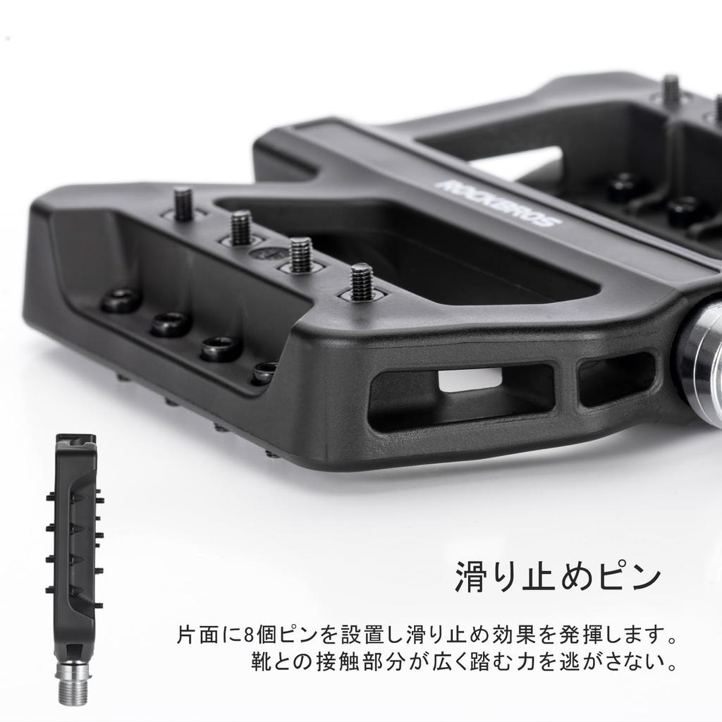 ROCKBROS Cyklistické pedály Ploché pedály Velká plocha Nylonové vlákno Palcový Silniční kolo Pedály Lehké Hroty s vysokou přilnavostí MTB Odolná Chrom-molybdenová ocel