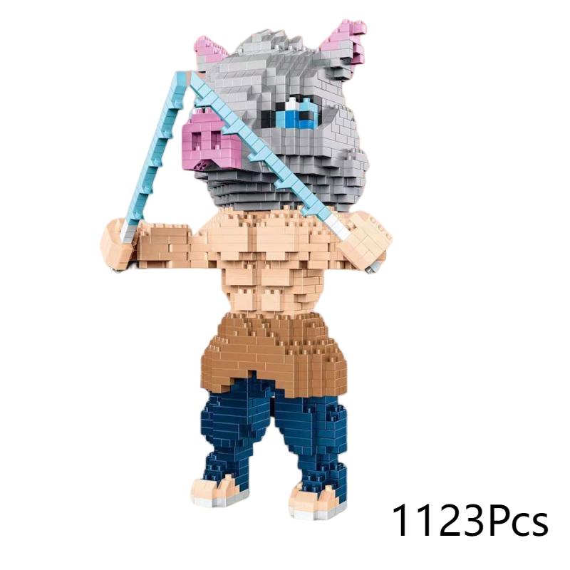 

Аниме Истребитель Демонов Камадо Конструктор Тандзиро Нэдзуко Фигурки Игрушки Модель Inosuke,1123Pcs