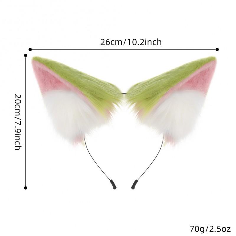 Handmade Plush Cat Fox Ear Headband Cosplay Anime Convention Costume Accessory